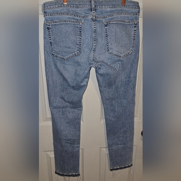 Rag & Bone Dre Kingston Released Raw Hem Denim Jeans Size 30 Measures 35 X 28 - Picture 6 of 9